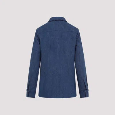 Gabriela Hearst Denim Blue Recycled Cotton Cruz Shirt In Blue