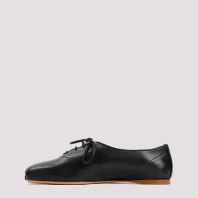 Gabriela Hearst Maya Leather Lace-up Shoes In Black