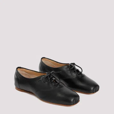 Gabriela Hearst Maya Leather Lace-up Shoes In Black