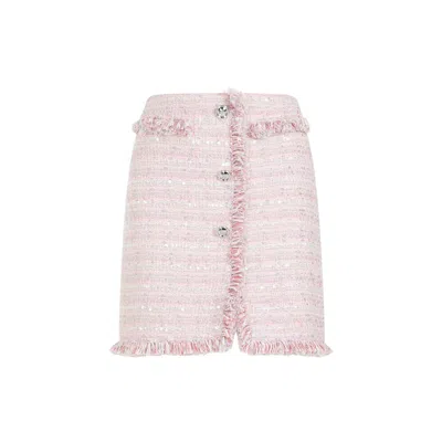 Giambattista Valli Boucle Mini Skirt Sequin Embellishments In Multicolor