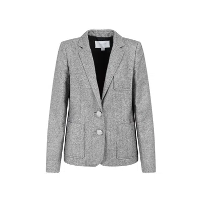 Giambattista Valli Single-breasted Blazer In Wool Blend In Grey