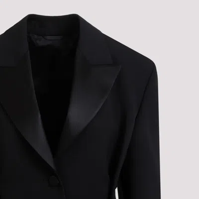 Givenchy Tricotine Wool Tuxedo Blazer In Black