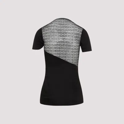 Givenchy 4g Mesh Draped Top In Black