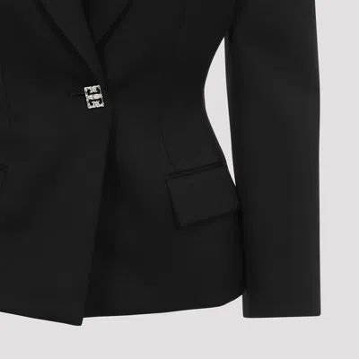 Givenchy Elegant Wool Blazer With Signature 4g Emblem In Black