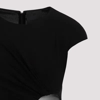 Givenchy Womens Black Semi-sheer Cut-out Woven Midi Dress In Black