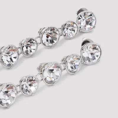 Jean Paul Gaultier Crystal-embellished Drop Earrings In Grey