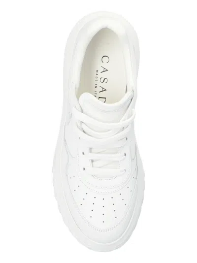 Shop Casadei Off Road Leather Sneakers