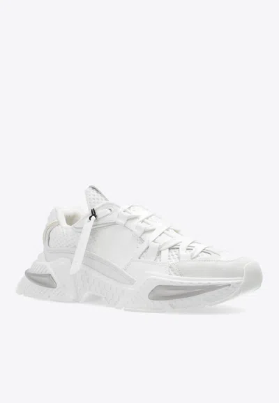 Dolce & Gabbana White Mixed-material Airmaster Sneakers In White