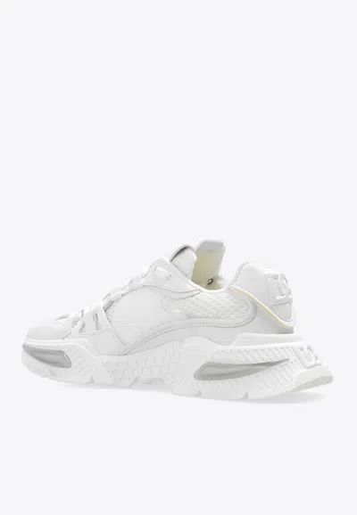 Dolce & Gabbana White Mixed-material Airmaster Sneakers In White