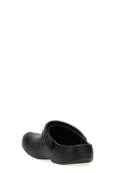 Balenciaga Sunday Molded Flat Shoes Black In Black
