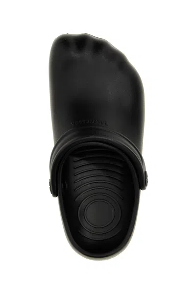 Balenciaga Sunday Molded Flat Shoes Black In Black
