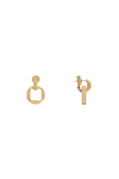 Jacquemus Orecchini 'les Pendantes Rond Carré' In Multicolor