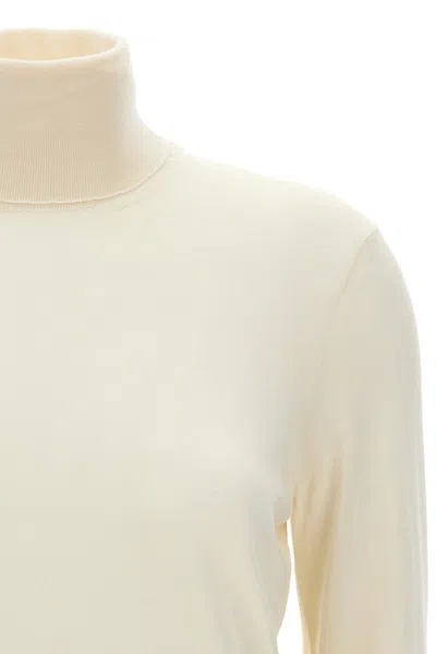 Tom Ford Silk Cashmere Turtleneck Sweater In White