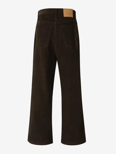 Ami Alexandre Mattiussi Wide Leg Corduroy Trousers Featuring Pockets In Shot Low
