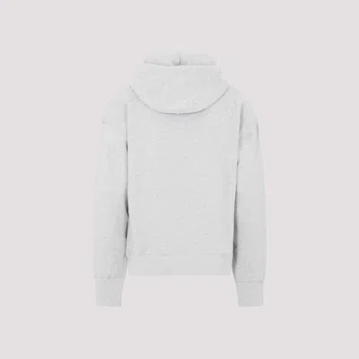 Jil Sander Minimalist Light Grey Cashmere-cotton Hoodie In Grey