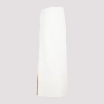 Jil Sander Ivory Viscose Blend Skirt In Beige