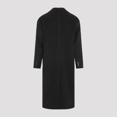 Kiton Dark Grey Tib Virgin Wool Coat In Grey