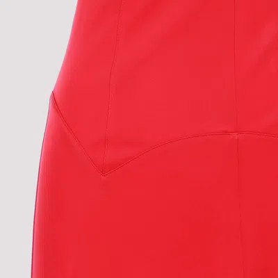 Lanvin Red Flame Sleeveless A-line Midi Dress In Red