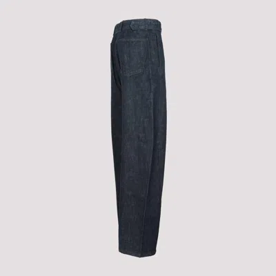 Shop Lemaire Pants In Blue