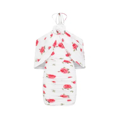 Magda Butrym White Cream Printed Dress In White