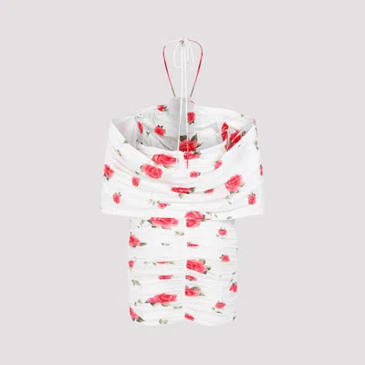 Magda Butrym White Cream Printed Dress In White