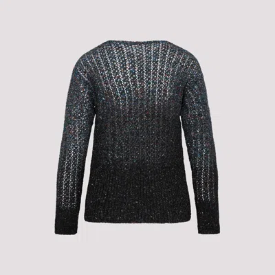 Maison Margiela Dark Blue Crewneck Sweater In Blue