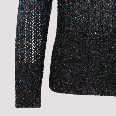 Maison Margiela Dark Blue Crewneck Sweater In Blue