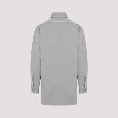 Maison Margiela Four-stitched Long-sleeved Shirt In Grey