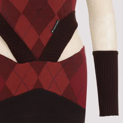 Marine Serre Regenerated Lozenge-knit Midi Dress In Multicolour