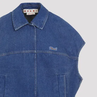 Marni Blue Stonewashed Jacket In Blue