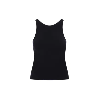 Max Mara Navy Alfeo Tank Top In Blue