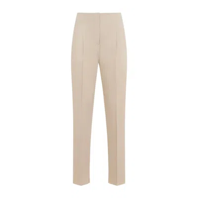 Max Mara Empoli Cotton Twill Pants In Beige
