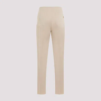 Max Mara Empoli Cotton Twill Pants In Beige