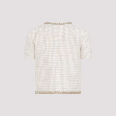 Miu Miu Check-pattern Tweed Jacket In Beige