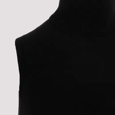 Mm6 Maison Margiela Mm6 By Maison Margiela Black Wool Midi Dress In Black