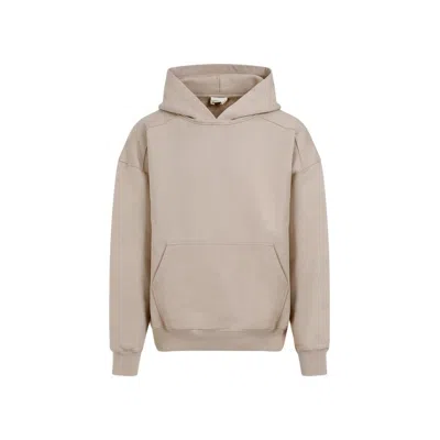 Mordecai Signature Stripe Hooded Sweatshirt In Beige