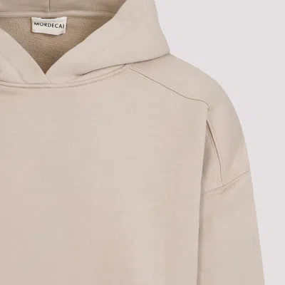 Mordecai Signature Stripe Hooded Sweatshirt In Beige