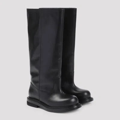 Moschino Elegant Black Leather Ankle Boots With Mini Heel In Black