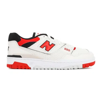 New Balance Premium Leather Sneakers Round Toe In Red