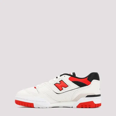 New Balance Premium Leather Sneakers Round Toe In Red