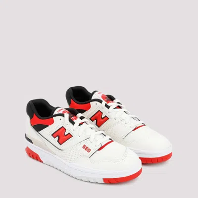 New Balance Premium Leather Sneakers Round Toe In Red