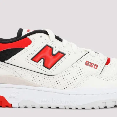 New Balance Premium Leather Sneakers Round Toe In Red