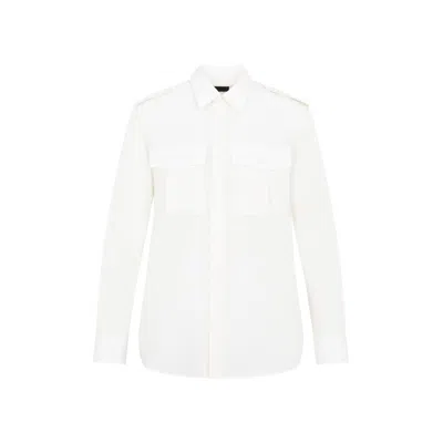 Nili Lotan Jeanette Long-sleeved Shirt In Silk In White