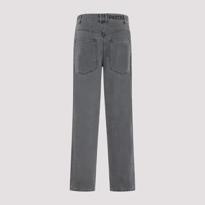 Patou Anthracite Cargo Cotton Trousers In Grey