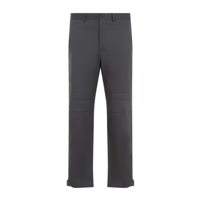 Ranra Grey Cotton Blend Trousers In Grey