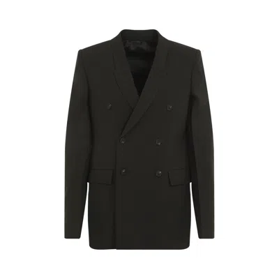Rick Owens Jmf Double Breasted Wool Blazer In Green
