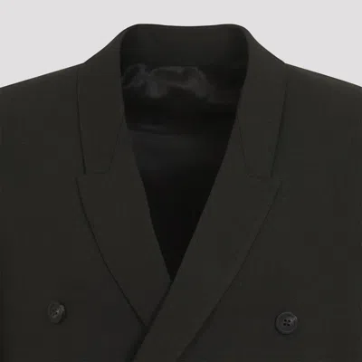 Rick Owens Jmf Double Breasted Wool Blazer In Green