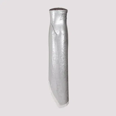 Rick Owens Grey Dust Pearl Sequinned Long Top In Grey