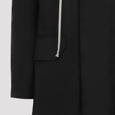 Rick Owens Black Porterville Megaparka Coat In Black