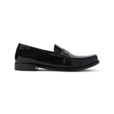 Shop Saint Laurent Loafers In Black